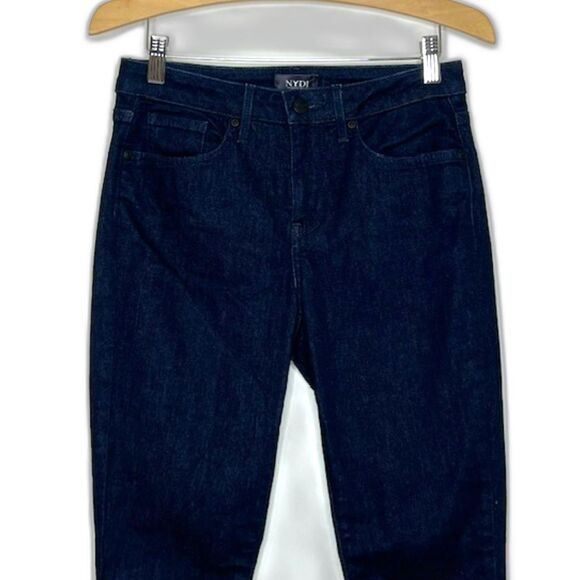 NYDJ NOT YOUR DAUGHTERS JEANS AMI SKINNY CUFFED DARK WASH SIZE 0 NWOT - Picture 3 of 11